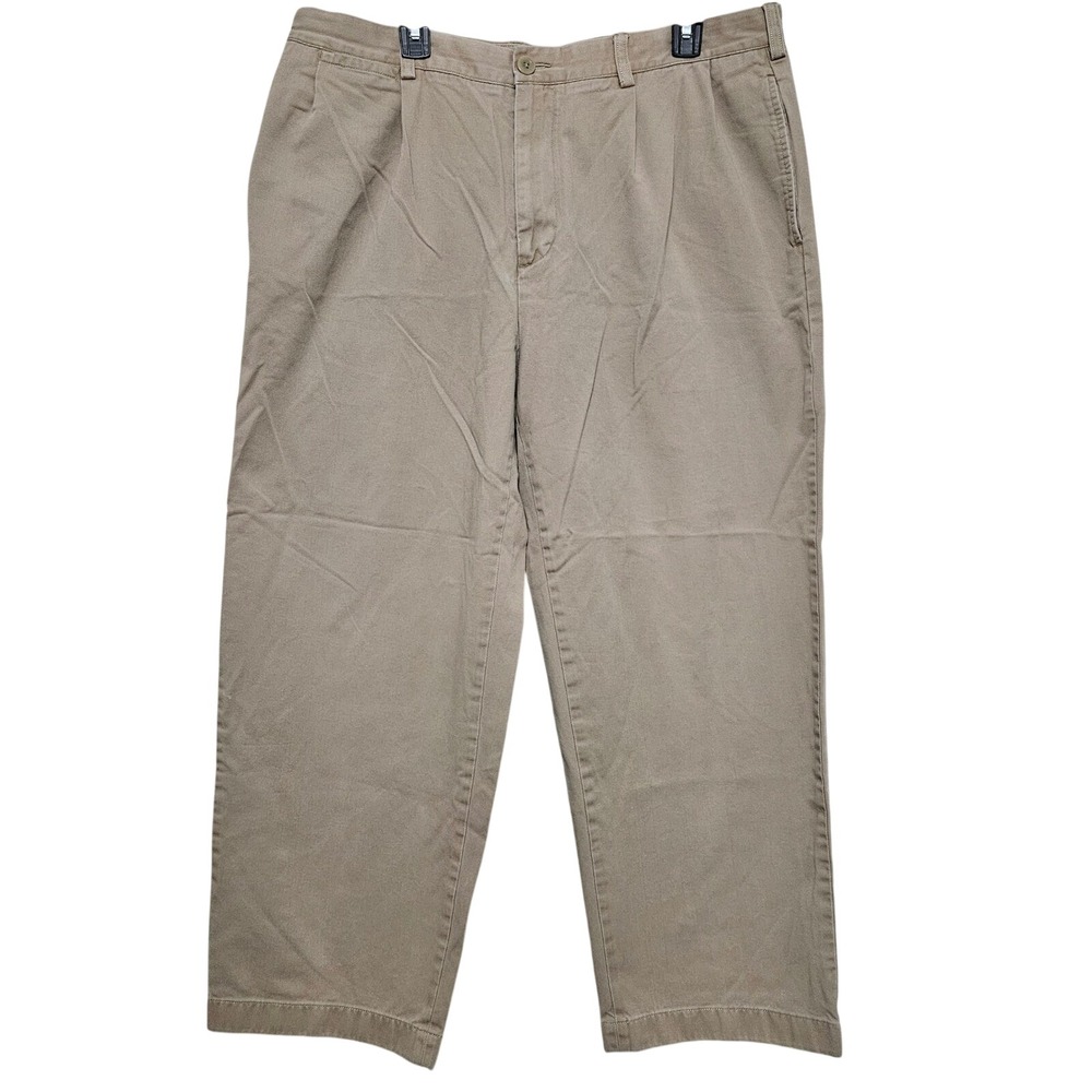 Nautica Rigger Khaki Chinos Men 38x30‎ Elastic Cotton Pants Classic Tan Preppy